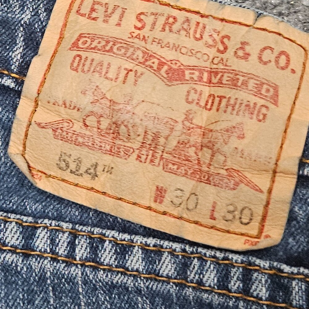 Levis 514 Jeans W30 L30 Slim Straight Blue Denim Y2K Made in Colombia - Picture 5 of 8